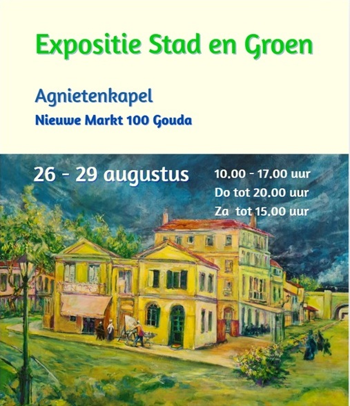Banner GP expo 2026 Expositie Stad en Groen in Agnietenkapel Gouda